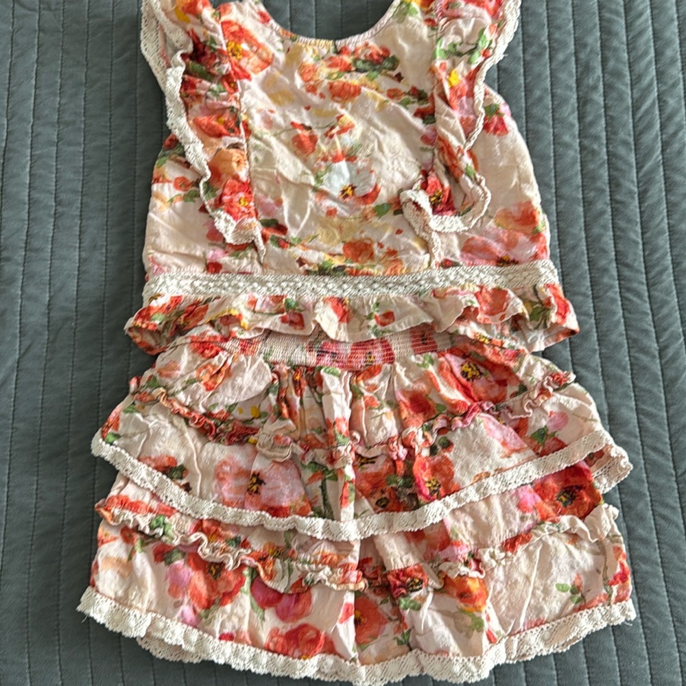 Girls skirt and crop top set